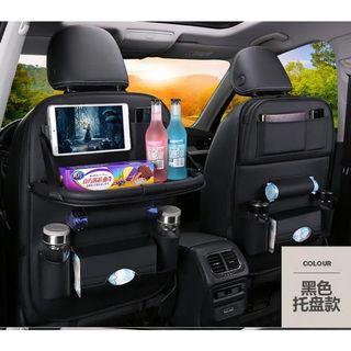 Car Seat Organizer+Car Trash Can, Backseat Car Organizer, Protector Kick  Mats for Kids, Table Tray, Foldable Dining Table with iPad and Tablet Holder,  Travel Accessories Organizer (1 Pack) 