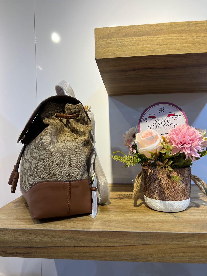 Elle backpack in signature jacquard best sale