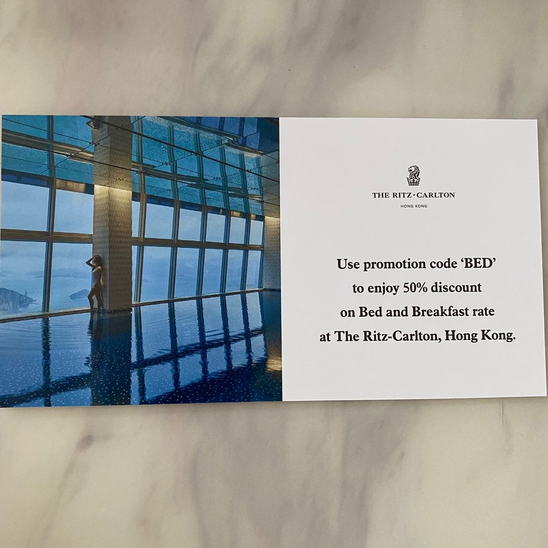 Ritz Carlton 50 discount, 門票＆禮券, 兌換券 Carousell