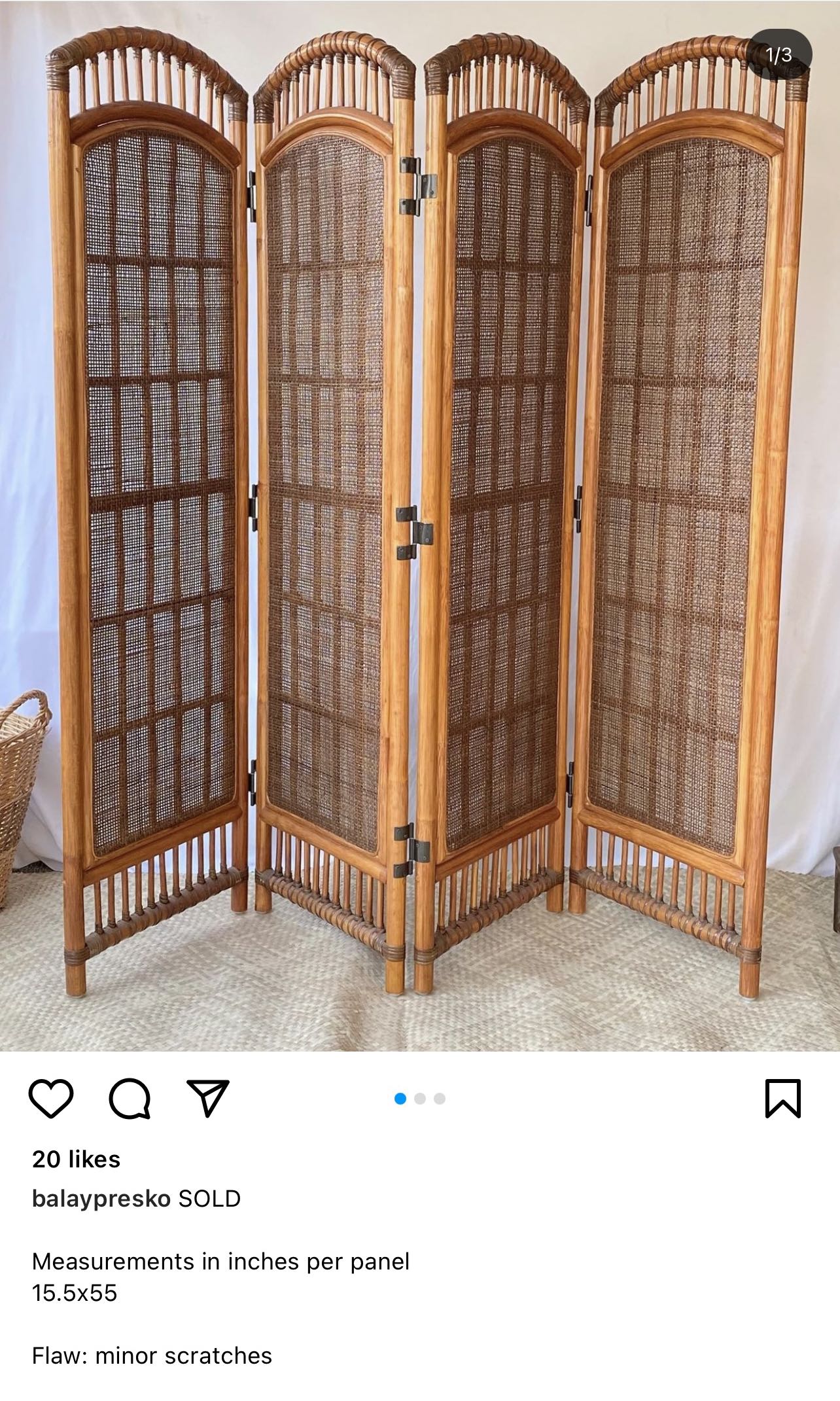Divi Ratten RUSH‼️ Balay Presko’s Rattan Divider, Furniture & Home Living ...