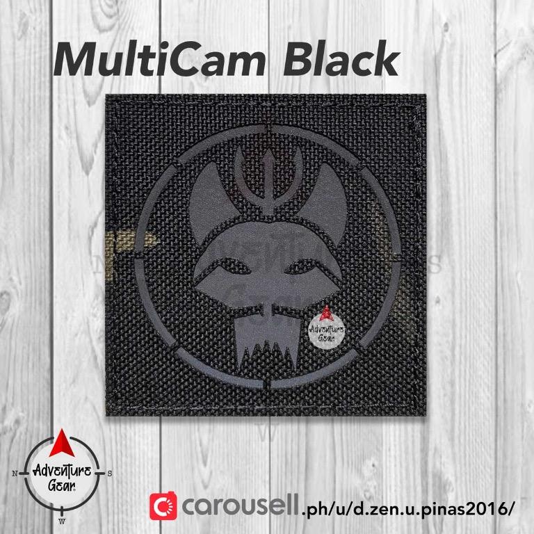 SEAL TEAM Trident Cat Infrared Reflective Tactical Patch MultiCam BLACK, Sports Equipment