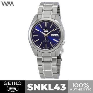 Seiko 5 Classic "Baby SARB" Blue Dial Stainless Steel Automatic Watch SNKL43 SNKL43K1