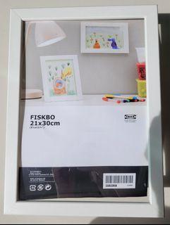 Set  of 6: Frame. White. IKEA.  FISKBO 21x30cm + 3 mirrors