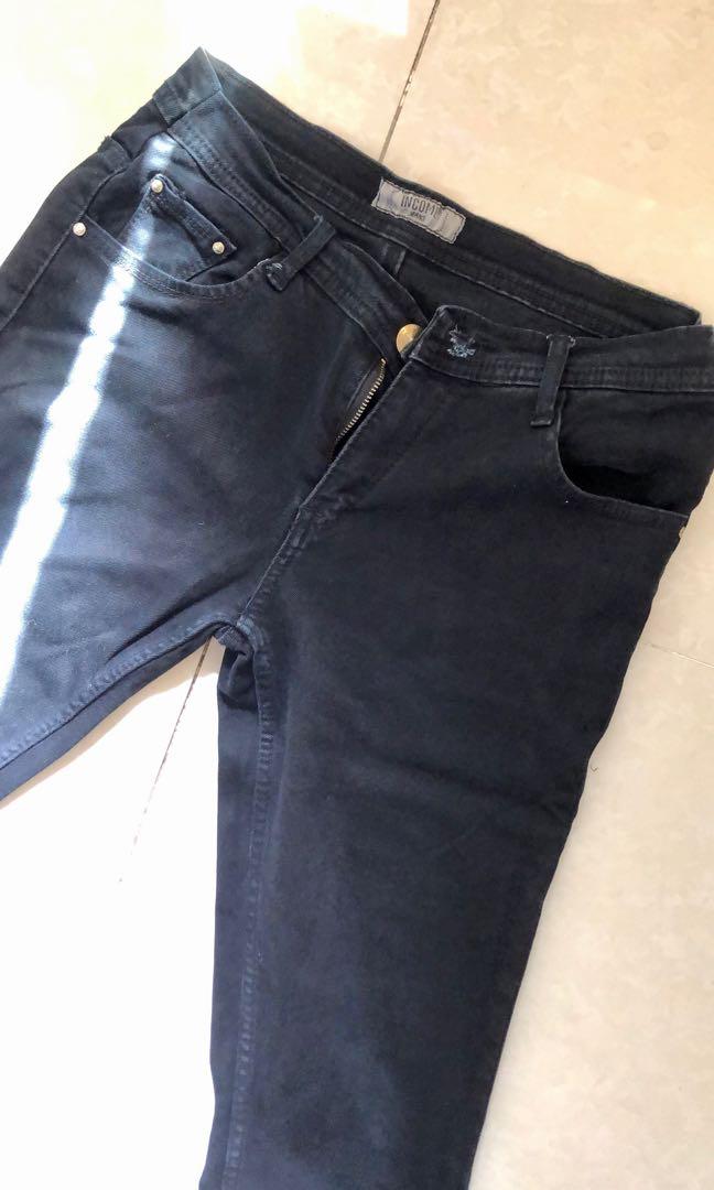 Skinny Jeans Hitam Ukuran 30, Fesyen 