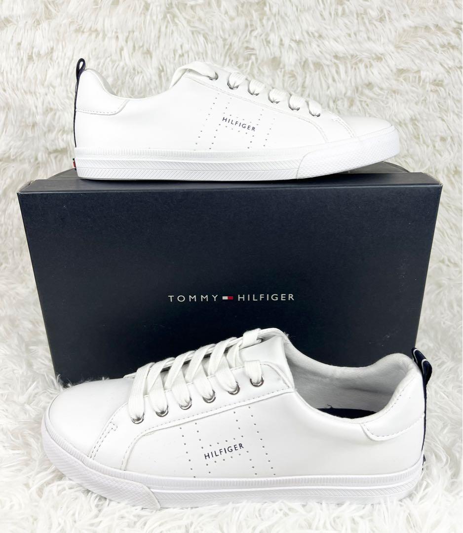 TOMMY HILFIGER TH Lelita Women s White Slip On Sneakers Shoes Size 8