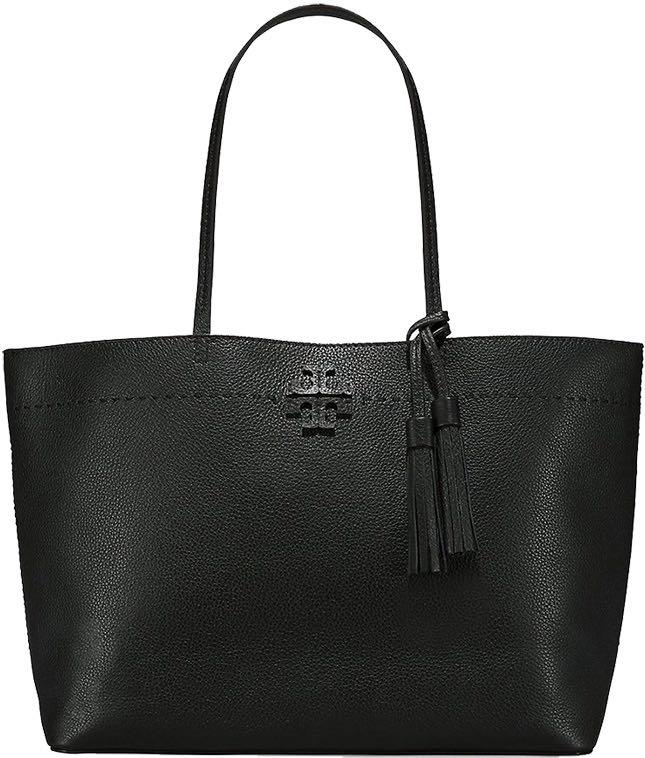 Tory Burch Mcgraw Tote Bag Black Navy with heavy peeling defects on inside of bag only Women s Fashion Bags Wallets Tote Bags on Carousell