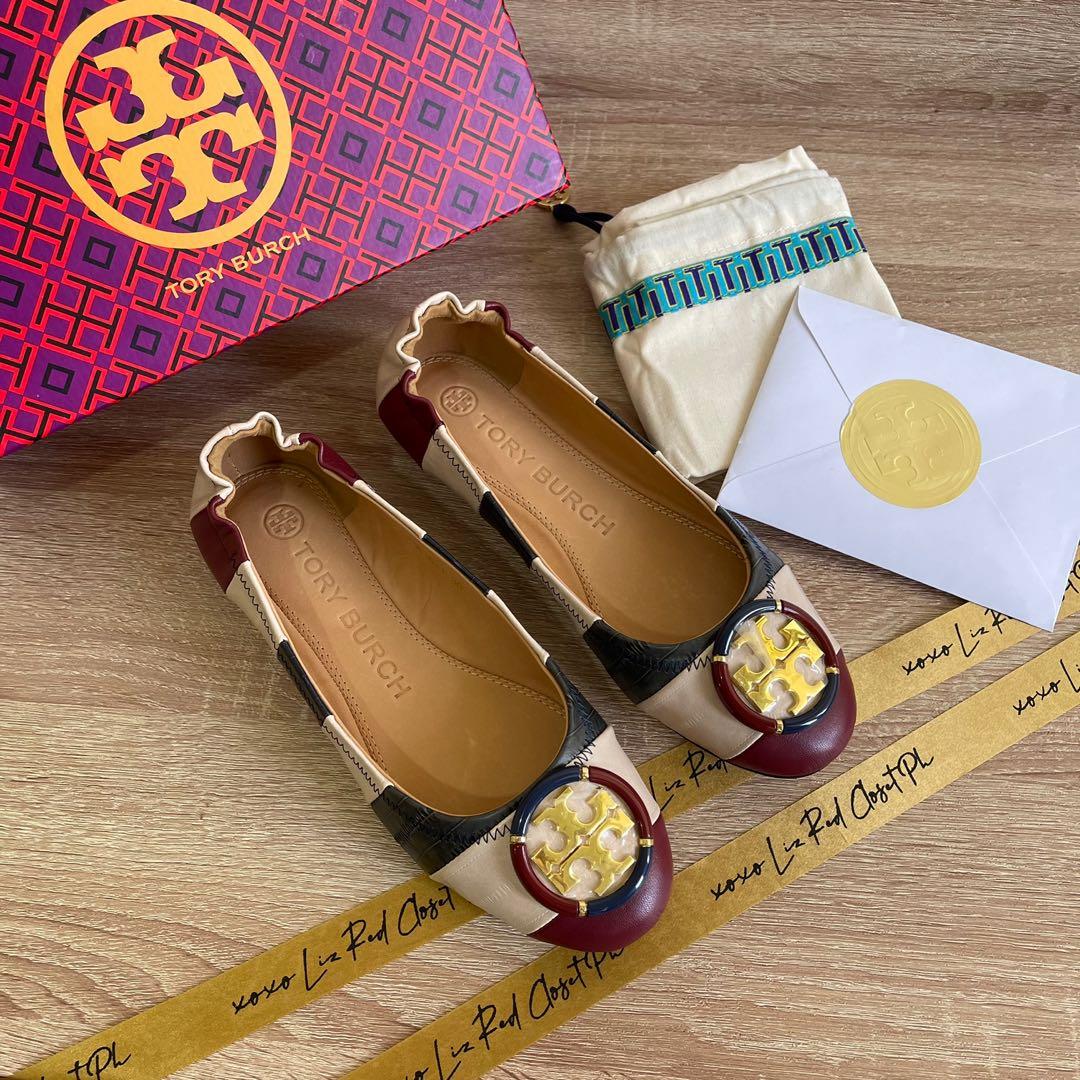 Tory Burch Minnie Multi Stripes Ballet Shoes US6 Women s Fashion