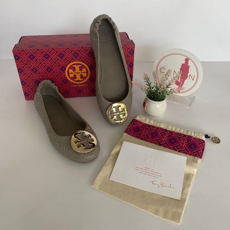 Tory Burch Quilted Minnie Dust Storm Nappa Leather Flats Us size 7, Luxury,  Sneakers & Footwear on Carousell