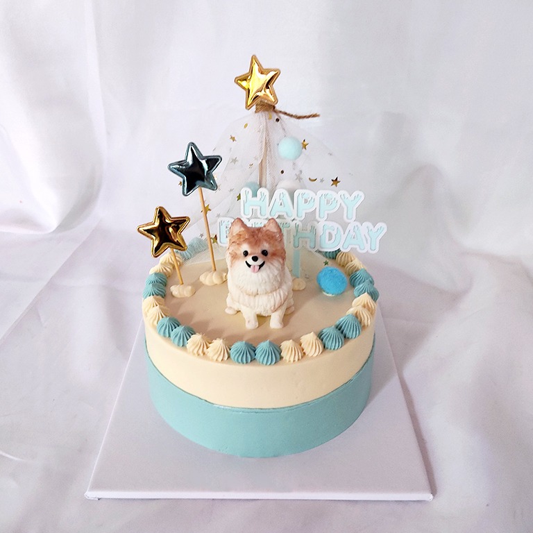 Pomeranian dog cake on sale