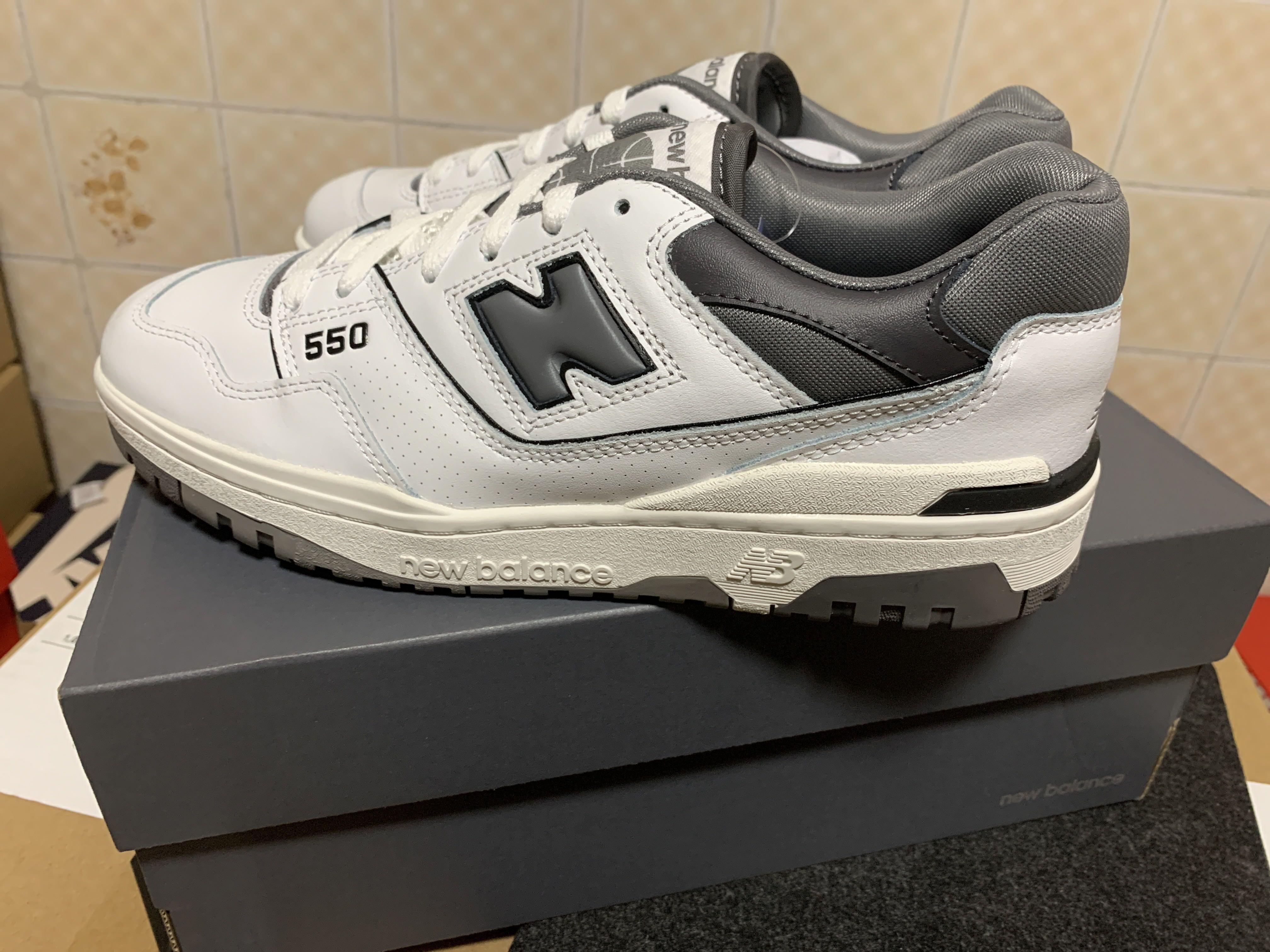 US9 New balance 550 Grey White BB550, Men's Fashion, Footwear, Sneakers on  Carousell