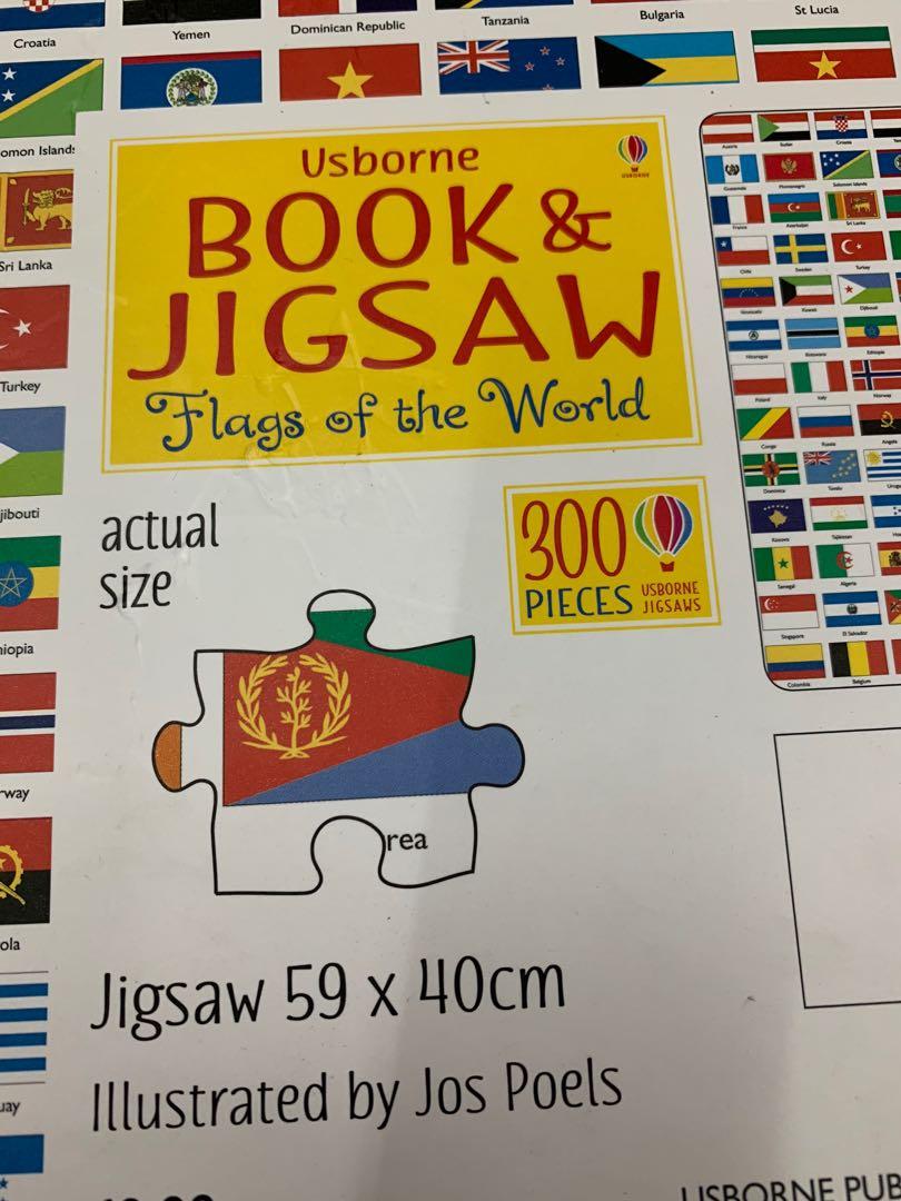 USBORNE BOOK AND JIGSAW FLAGS OF THE WORLD on Carousell