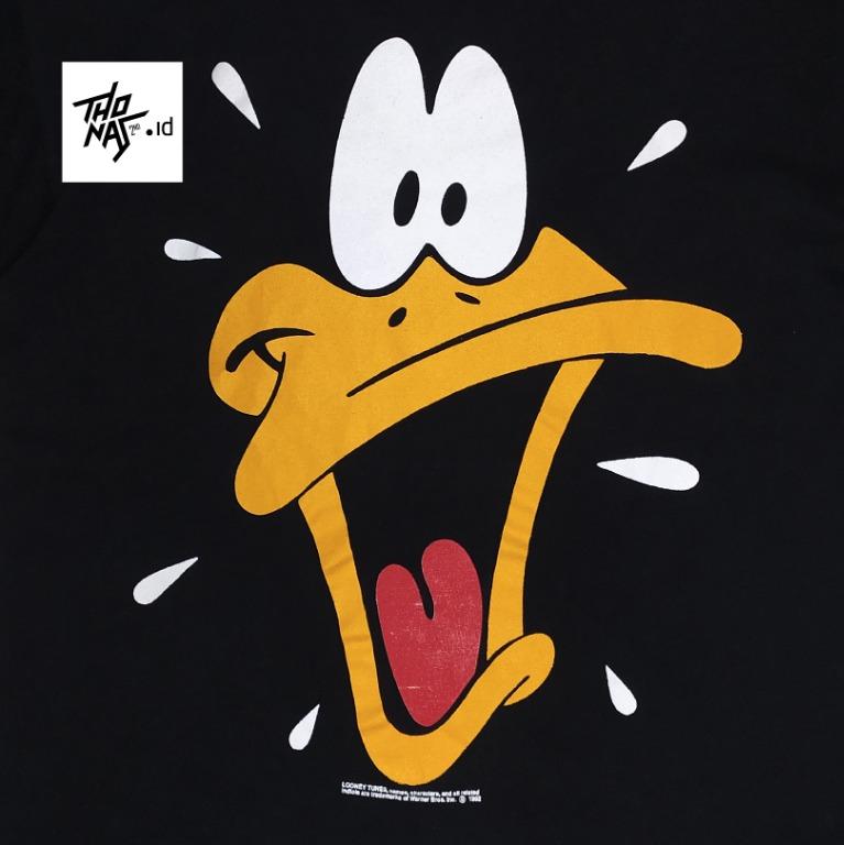Kaos Vintage 1992 Daffy Duck Big Face Looney Tunes size L