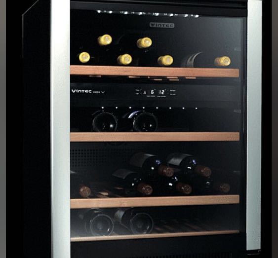 Vintec 40bottle dual zone wine fridge / cooler, TV & Home Appliances