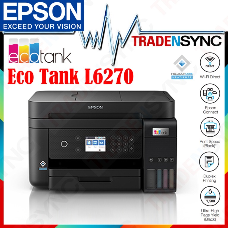 [Wireless Printer] Epson L6270 WiFi Duplex AllinOne Ink Tank Printer