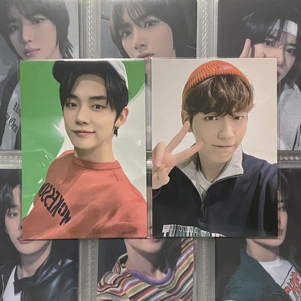 wts] txt moa x together hoodie photocards (yeonjun soobin beomgyu 