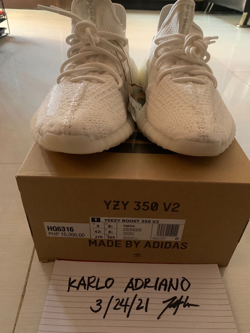 Yeezy 350 Bone size 9US UK8.5, Men's Fashion, Footwear, Sneakers on  Carousell