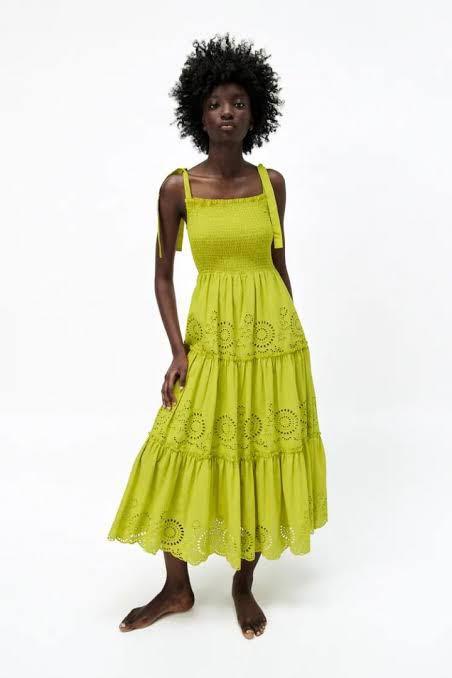 ZARA CUTWORK EMBROIDERED DRESS, Women's Fashion, Dresses & Sets, Dresses on  Carousell