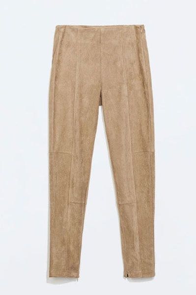 ZARA FAUX SUEDE trouser Women s Fashion Bottoms Other Bottoms