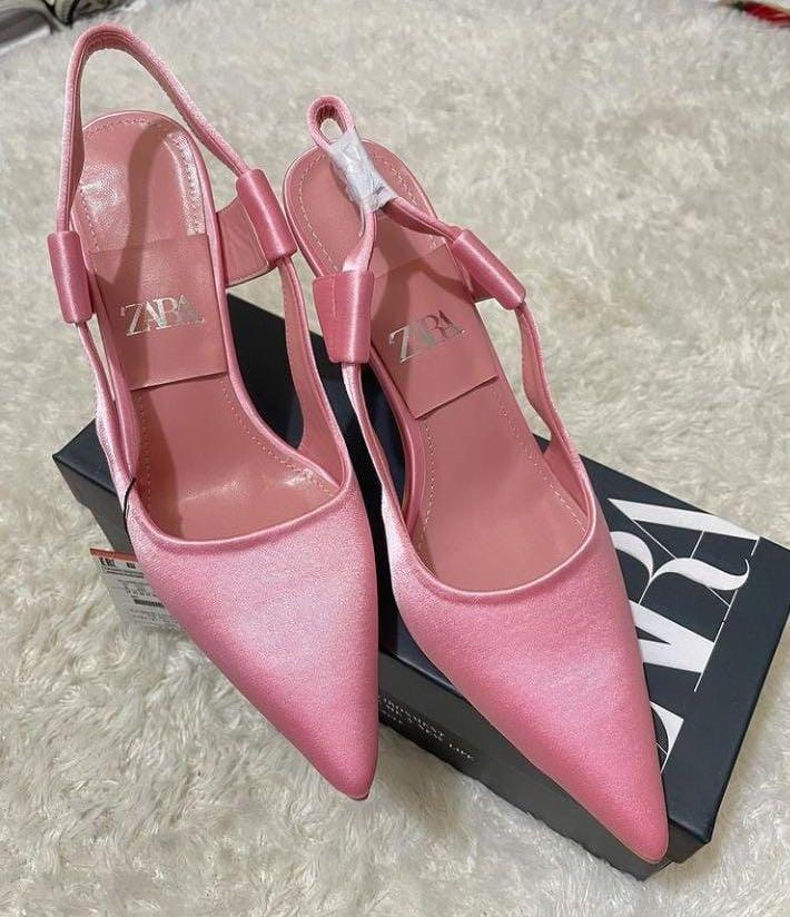 Zara satin online heels