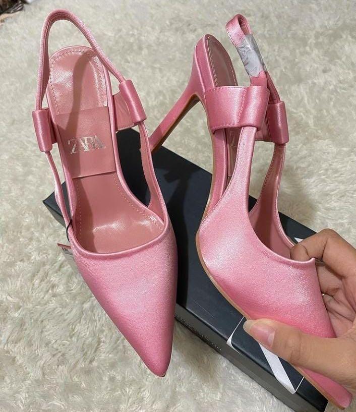 ZARA SATIN HEELS NEW ARRIVAL SALE