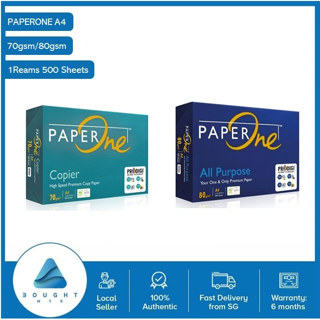 [1Reams 500 Sheets] A4 PaperOne 70gsm/80gsm /A4 All Purpose/A4 Copier ...