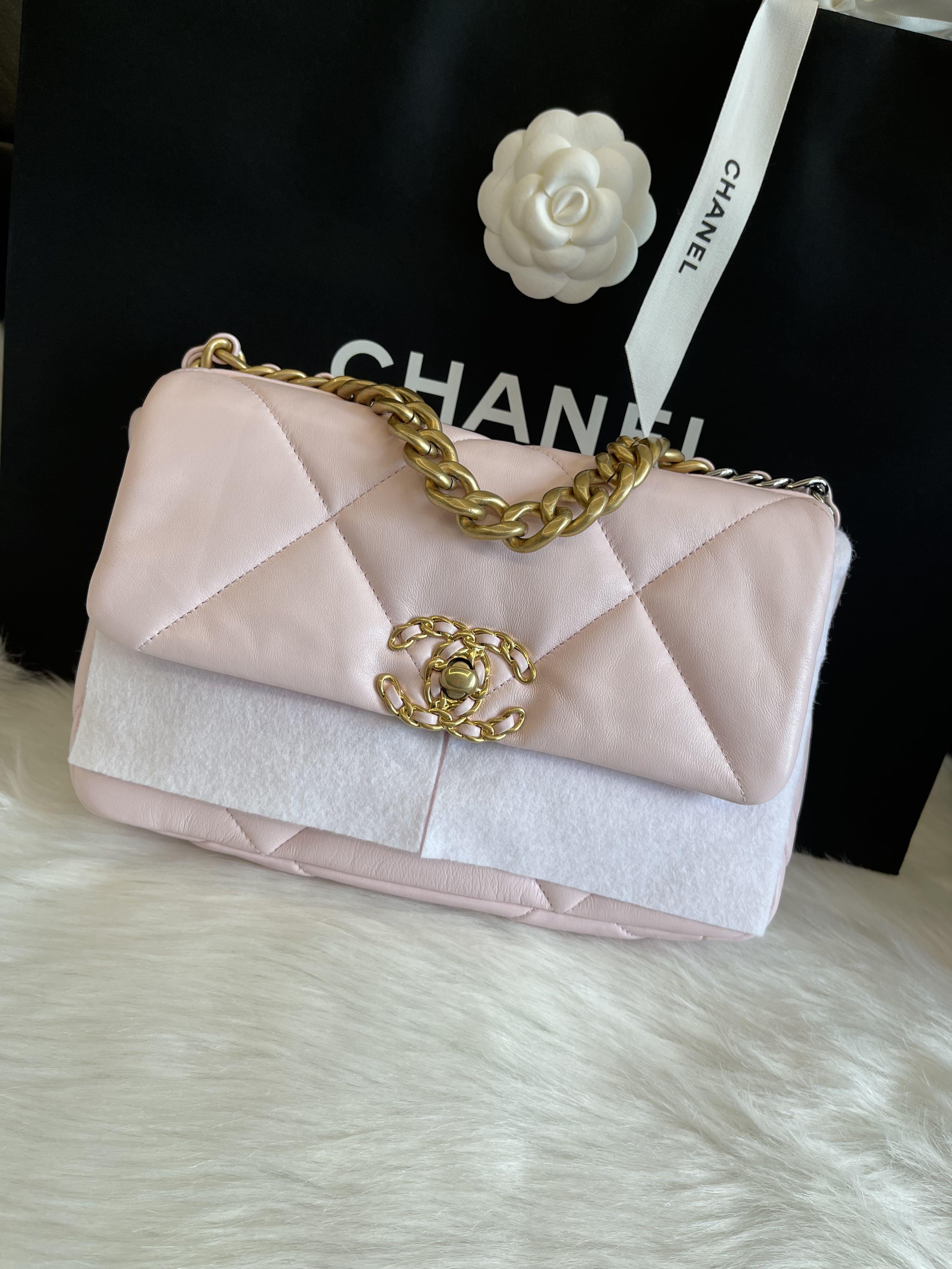 22P Pink Chanel 19 Small Flap, Luxury, Bags & Wallets on Carousell