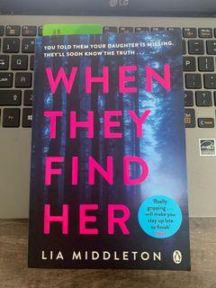 “ When They Find Her” Fiction Book