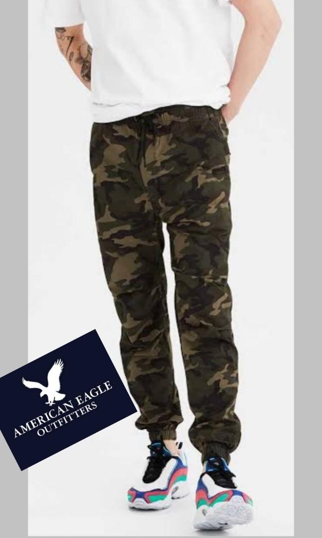 AMERICAN EAGLE CAMOU JOGGER Men s Fashion Bottoms Joggers on Carousell
