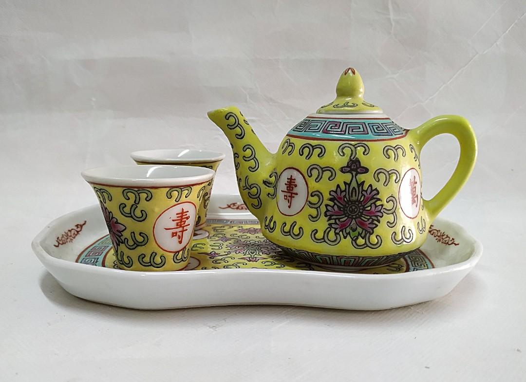 Antique Chinese Tea Set, Miniature Tea 