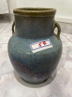 Antique Sapphire Porcelain handed vase