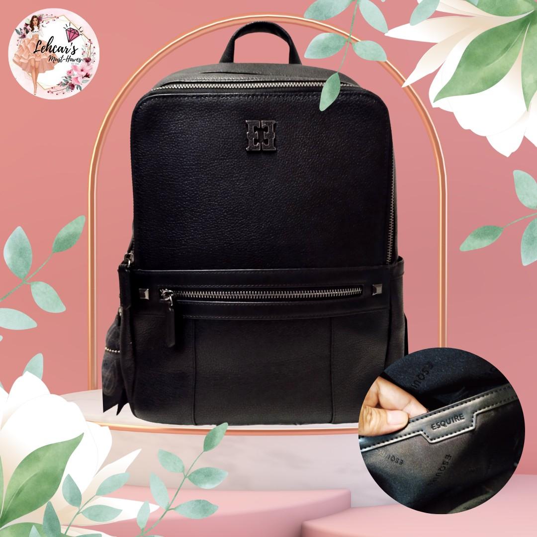 REPRICED! BEFORE 2,500 Authentic Esquire Leather Backpack, Women's
