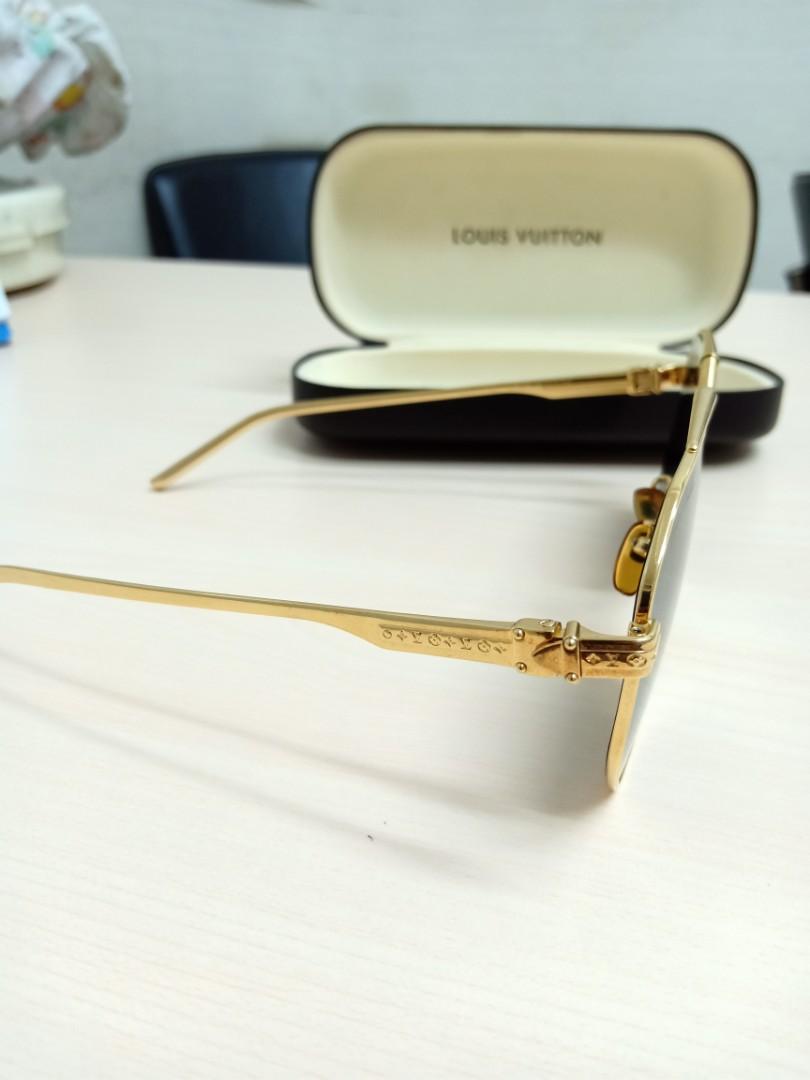 Louis Vuitton Gold Tone/ Grey Z1200W Nightlight Aviator Sunglasses Louis  Vuitton