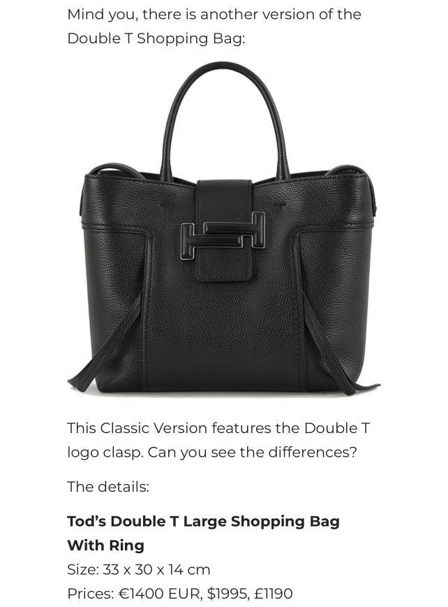 Tod's double t shopping bag 2025 large