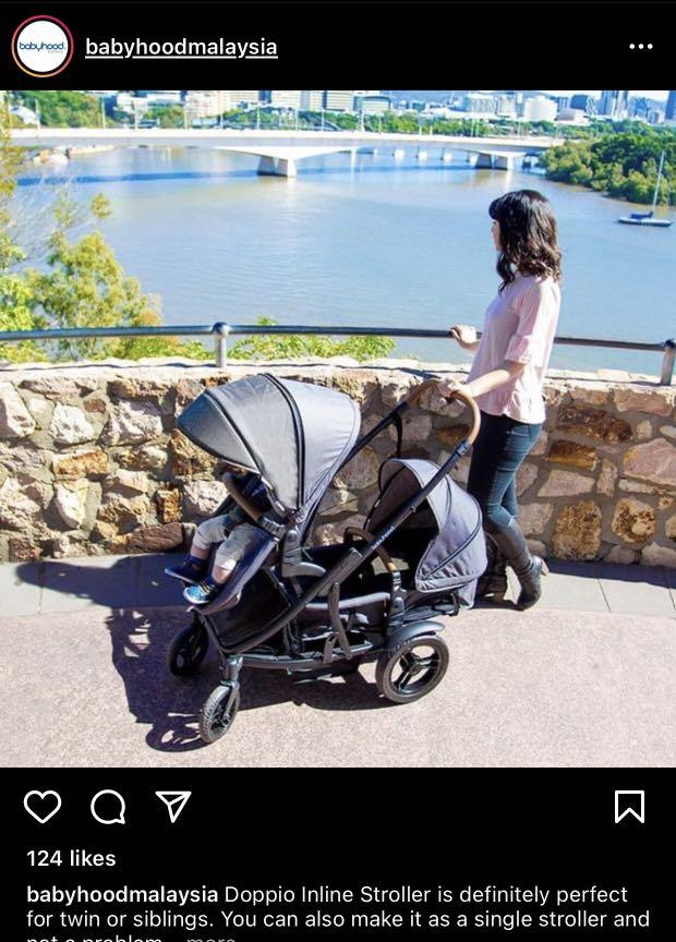 Babyhood Doppio Inline Stroller Babies Kids Going Out