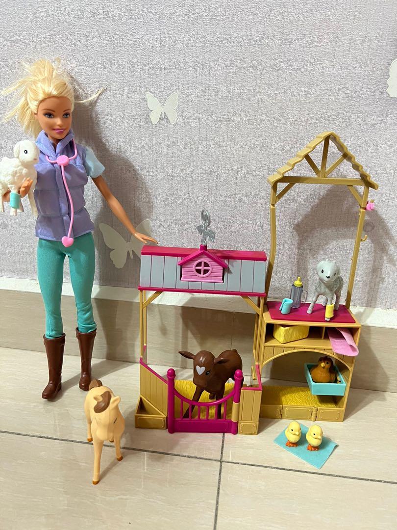 Barbie careers farm vet doll & playset hotsell