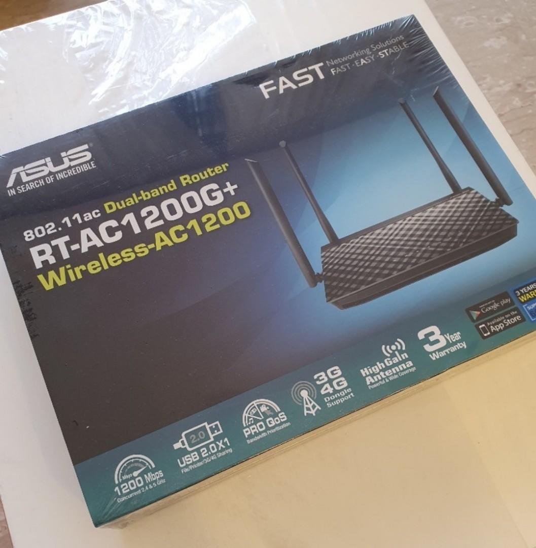 BRAND NEW still in wrapper Wifi Router Asus RT AC1200G+, Computers