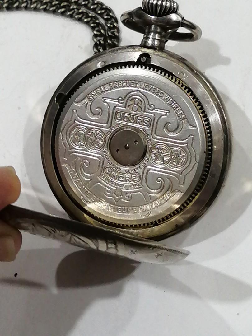 8 day deals pocket watch antique