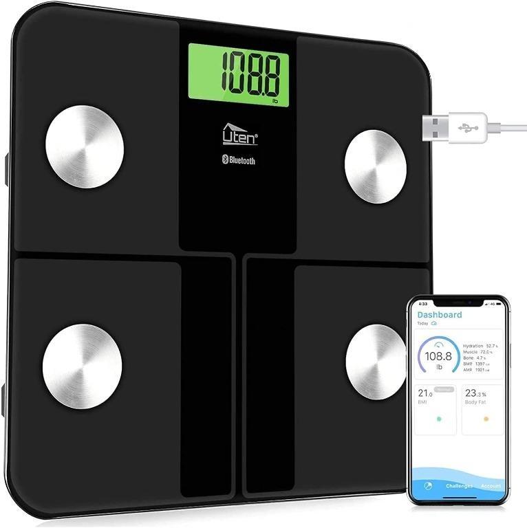 UK Bathroom Weight Digital Scales Smart Body Fat BMI Bluetooth Weighing 180KG