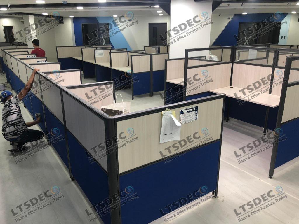 CALL CENTER TABLE WITH SHARING PANEL OFFICE PARTITIONS, Furniture ...