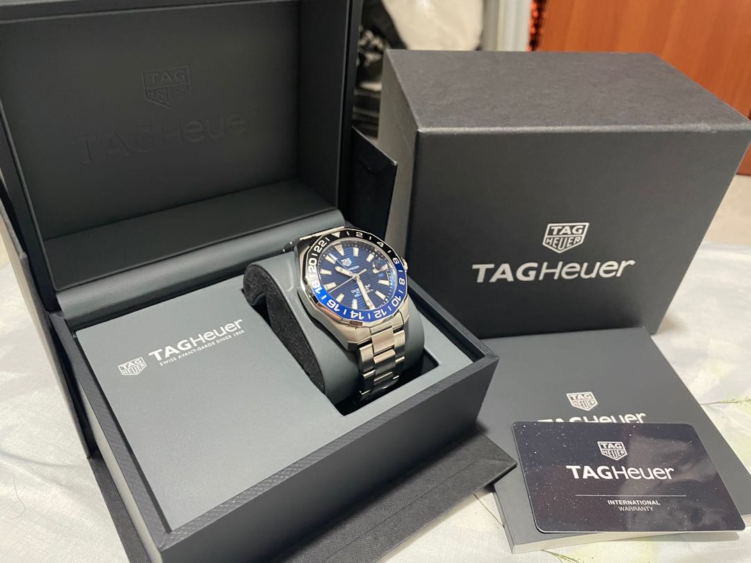 (Cheapest!) TAG HEUER AQUARACER Automatic GMT Batman, Luxury, Watches