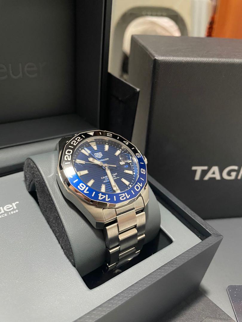(Cheapest!) TAG HEUER AQUARACER Automatic GMT Batman, Luxury, Watches