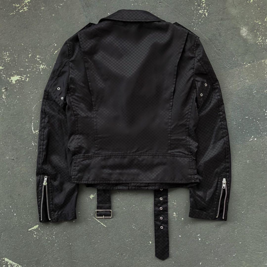 Comme Des Garcons BLACK Checkered Biker Jacket Small