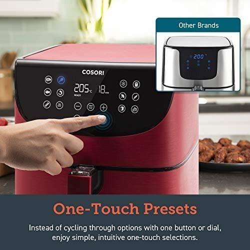 COSORI Air Fryer Max XL(100 Recipes) 5.8 QT Electric Hot Oven Oilless  Cooker LED Touch Digital Screen with 11 Presets, Preheat& Shake Reminder,  Nonstick Basket, Burgundy Red 