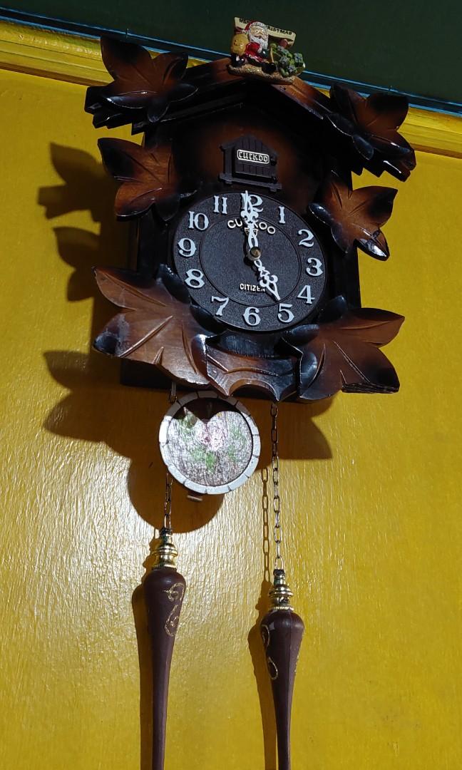 Cuckoo clock (Category: Clocks) located in Caloocan City. Submitted by thegreat. (Listing ID 199666321, Image 1). Description: GOOD RUNNING CONDITION CUCKOO CHIME EVERY 30 MIN & HOURLY ELEGANT CLASSIC STYLE MECHANICAL MECHANISM PARTS 1 D BATTERY NEEDED BATTERY NOT INCLUDED FRAGILE ITEM PAG LAGAY NG BATERYA ISASABIT NA LANG.