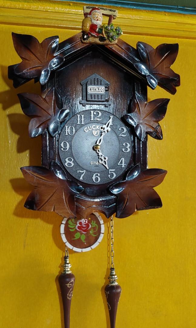 Cuckoo clock (Category: Clocks) located in Caloocan City. Submitted by thegreat. (Listing ID 199666321, Image 2). Description: GOOD RUNNING CONDITION CUCKOO CHIME EVERY 30 MIN & HOURLY ELEGANT CLASSIC STYLE MECHANICAL MECHANISM PARTS 1 D BATTERY NEEDED BATTERY NOT INCLUDED FRAGILE ITEM PAG LAGAY NG BATERYA ISASABIT NA LANG.