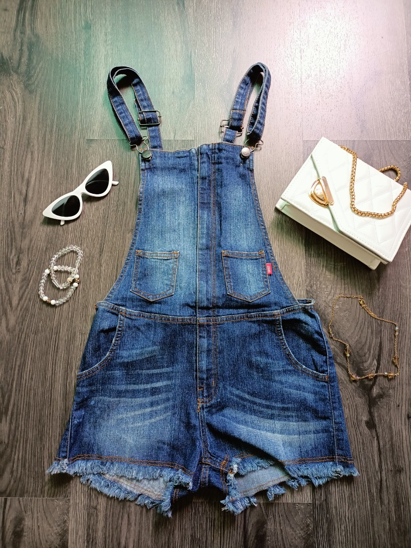 Blue jean jumper shorts deals