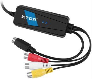 PAL NTSC Grabber Umwandler USB High Speed Videograbber VHS Audio Video Konverter Filme und Videos digitalisieren CSL Software PotPlayer Videoadapter zur Bearbeitung-Nachbearbeitung 