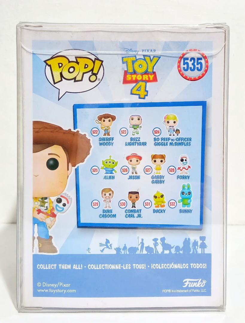 Toy Story 4 Funko Pop Bunny, Forky, Bo Peep, Ducky, Alien, Woody, Buzz  Light-year, Gabby Gabby, Jessie, Forky Special Edition