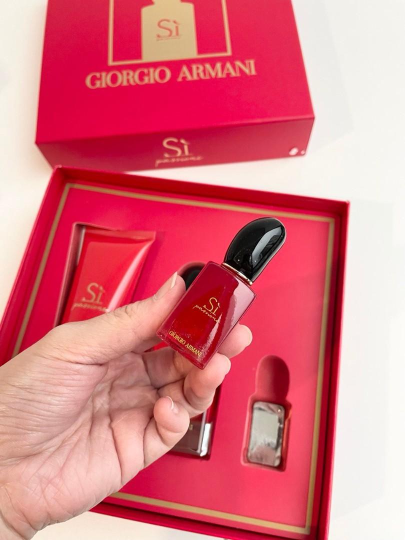 GIORGIO ARMANI SI PASSIONE PERFUME BODY LOTION 3IN1 SET Beauty