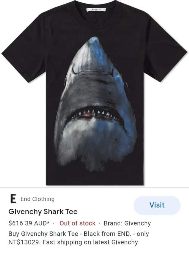 Gucci shark t shirt sale